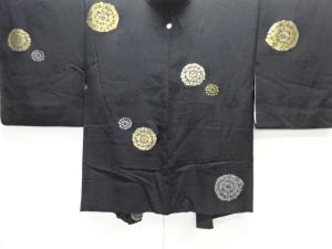 大正ロマン　花模様織り出し一つ紋羽織